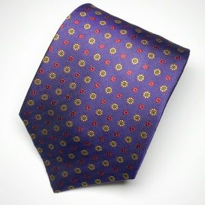 Polo Ralph Lauren Vibrant Purple with Red and Yellow Silk Tie
